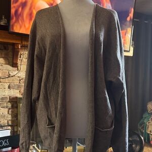 BKE Women's Tan Open-Front Cardigan